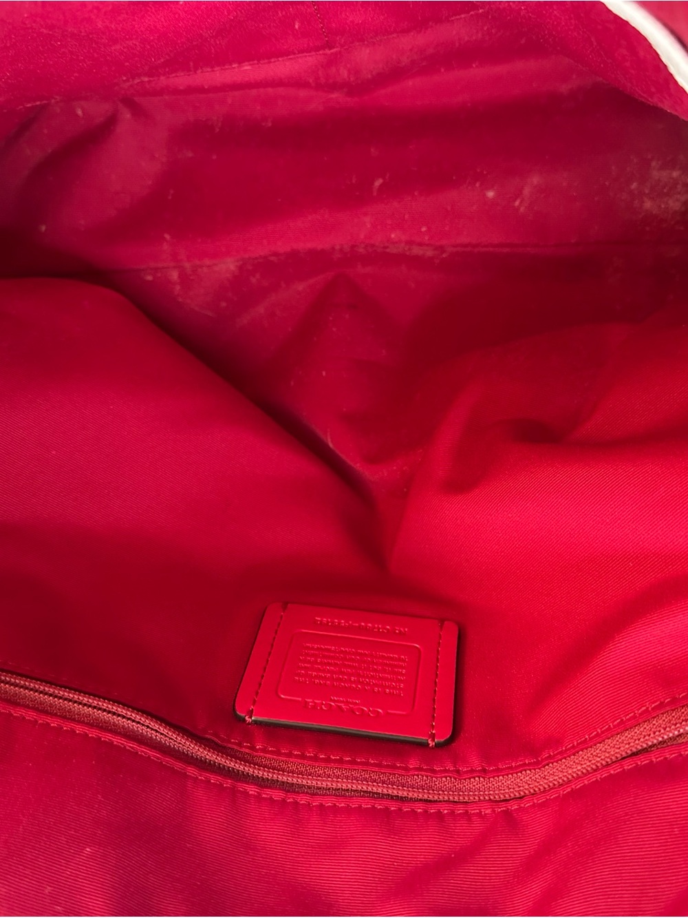 Coach White Floral Print Leather Tote with Pink and Tan Accents - Picture 8 of 12